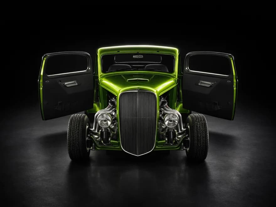 Venom Green — 1932 Ford 3-Window Coupe Hot Rod